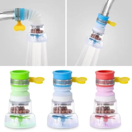 360° Rotatable Faucet Extender with Water Saving Filter – Kitchen Sink Sprayer Nozzle