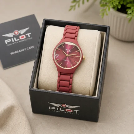 Pilot Quartz Luxury Elegant Strap Watch for Women
