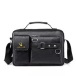 Men's PU Leather Shoulder Bag Fashion Male Real Cowhide Messenger Cross body Bag Men Business Travel Handbag Boy Phone Bag