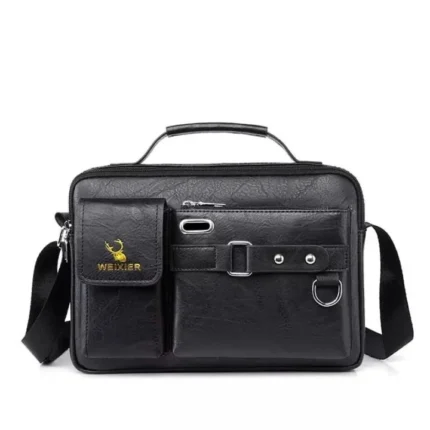 Men's PU Leather Shoulder Bag Fashion Male Real Cowhide Messenger Cross body Bag Men Business Travel Handbag Boy Phone Bag