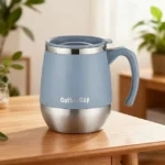Stainless Steel Vacuum Coffee Cup, Double-Wall Thermal Mug with Lid for Hot & Cold Drinks, 500ml/16.91oz, Perfect Gift for Home Use, Outdoor Activities, Camping, Coffee Travel Mug - Image 6