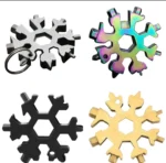 18 In 1 Snowflake Multi Tool Keychain Outdoor Survival Hex Wrench Screwdriver