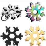18 In 1 Snowflake Multi Tool Keychain Outdoor Survival Hex Wrench Screwdriver
