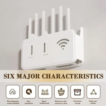 WiFi Router Storage Box Wall Mount, Hide Router and Modem, Router Cover Decorative Box for Office and Home(White)