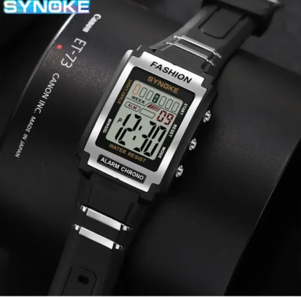 SYNOKE Men's Digital Sports Waterproof Alarm Chronograph LED Wrist Watch