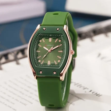 New Sheen Chanel-style Square Women's Silicone Watch with High Fashion Appeal - Trending Product for Students, Unique Wristwatch