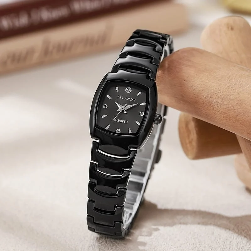 Tungsten steel watch women's waterproof simple temperament women's watch small dial women's quartz watch