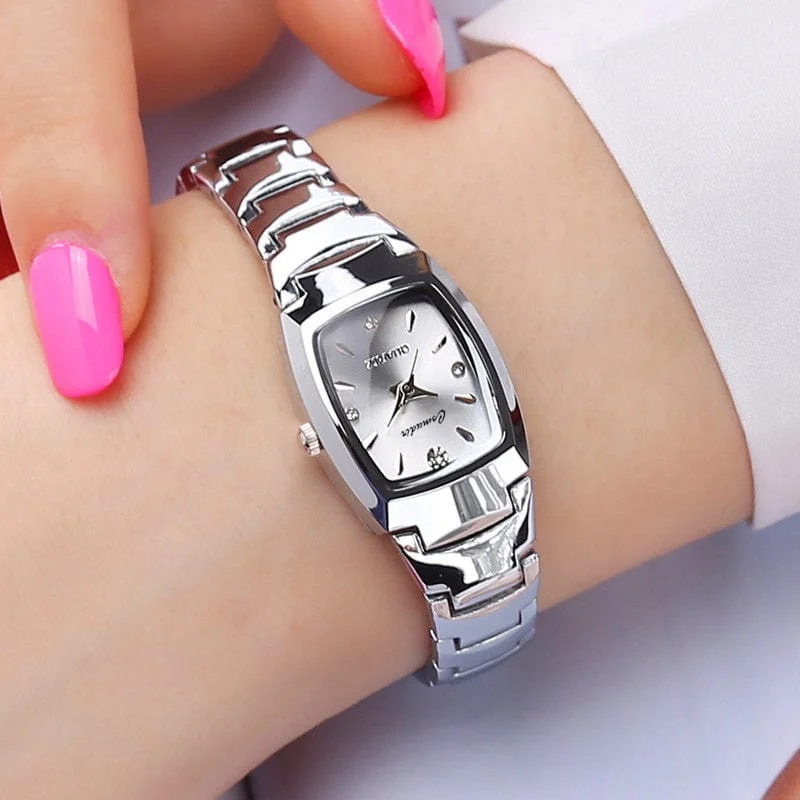 Tungsten steel watch women's waterproof simple temperament women's watch small dial women's quartz watch - Image 2