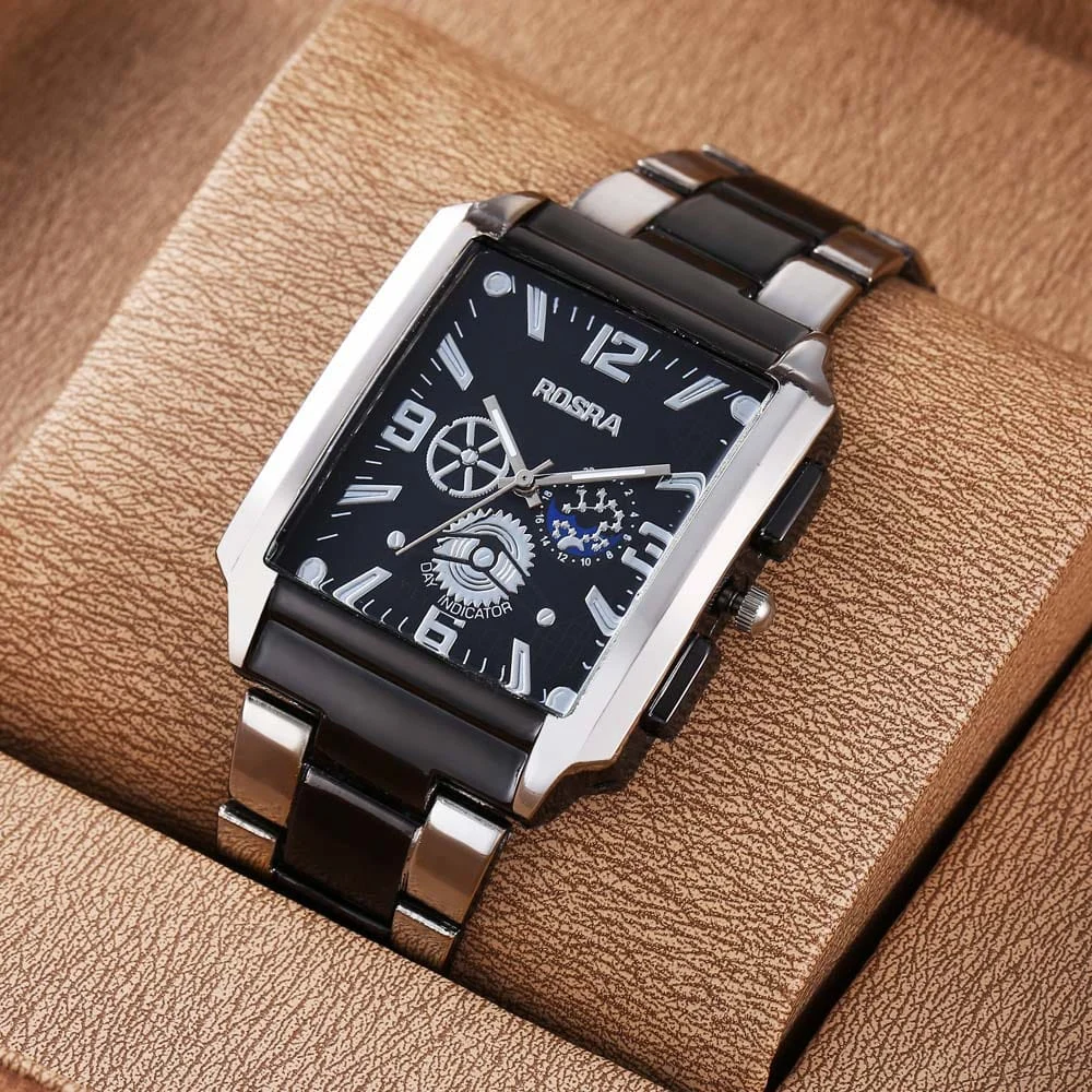 New Generous Dial Rectangular Punk Men's Watch Southeast Asia Hot Sale Exaggerated Watch Spot Wholesale