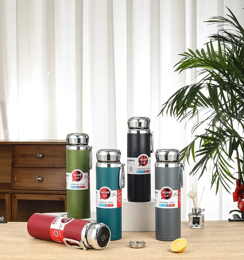New 316 Stainless Steel Thermos Outdoor Portable Large Capacity Tea Cup Double Vacuum Sling Water Cup