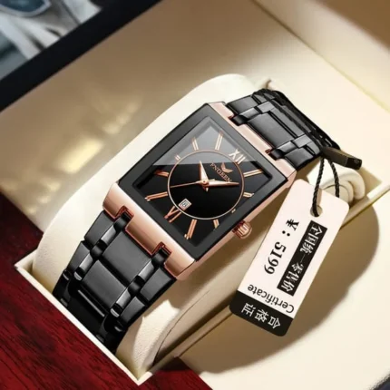 Fngeen Fenzun Business Men's Watch Waterproof Calendar Men's Square Watch Stainless Steel Quartz Export Watch