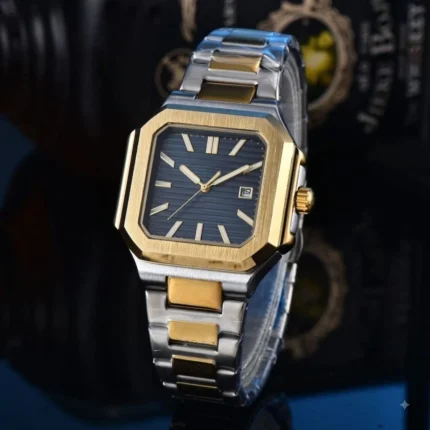 Baida Threaded Square European-Style Aristocratic Steel Band Quartz Running Second Calendar Watch