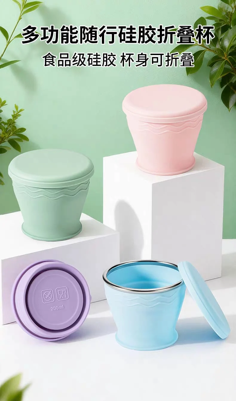 Silicon Foldable Travel Cup - Image 3